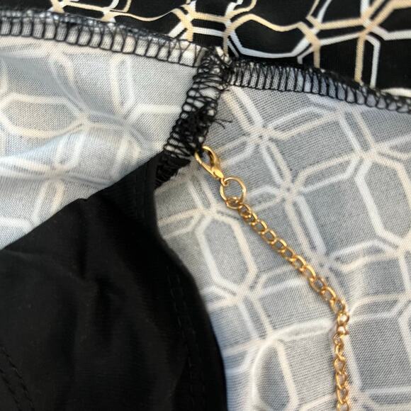 NY Collection 3/4 Sleeve Blouse Jacket Combo x Necklace Black Petite Small NWT - Picture 11 of 16